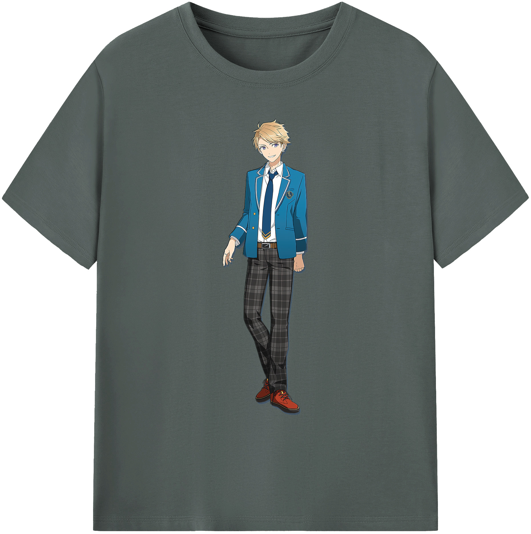 （画像用） あんさんぶるスターズ! Ensemble Stars 綿100％ メンズ半袖Tシャツ｜肌触りやわらか＆通気性